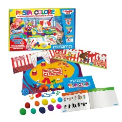 Mitama Circus Lab színes modellező gyurma szett és kifestő, 43 kiegészítővel