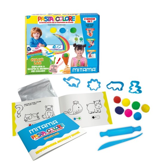 Mitama Number and Color Lab színes modellező gyurma szett és kifestő, 19 kiegészítővel