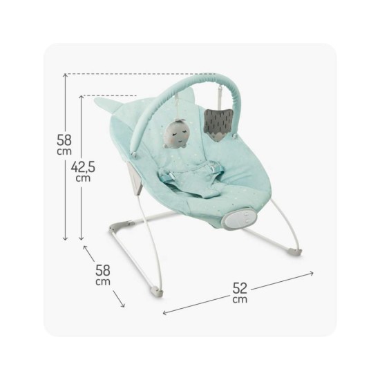 MoMi GLOSSY babapihenő, világoskék