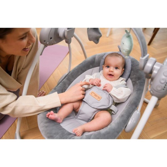 MoMi LISS elektromos babahinta időzítő funkcióval, szürke