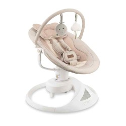 MoMi Pearl ringató-zenélő elektromos babahinta és pihenőszék, bézs