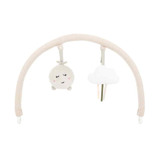 MoMi Pearl ringató-zenélő elektromos babahinta és pihenőszék, bézs