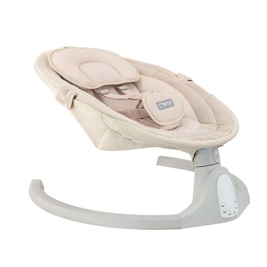 MoMi Kenani Sand ringató-zenélő elektromos babahinta és pihenőszék, bézs