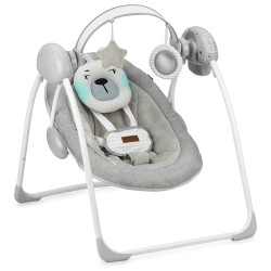 MoMi Liss Baby Swing Bearringató-zenélő babahinta, türkiz