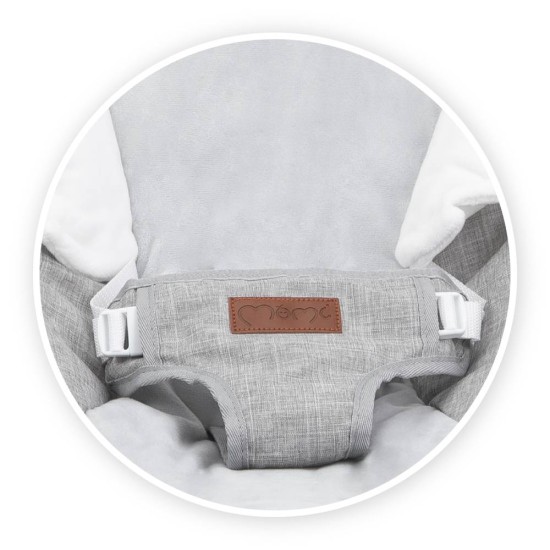 MoMi Tuli rezgő és zenélő baba pihenőszék, szürke