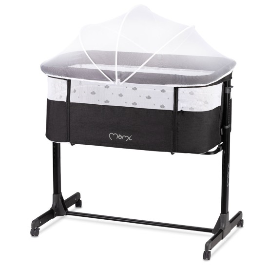Momi Revo babaöböl, ágyhoz csatlakoztatható babaágy, sötétszürke