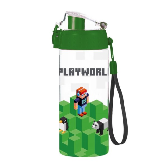 OXY CLICK kulacs 500 ml Playworld Minecraft mintás, zöld