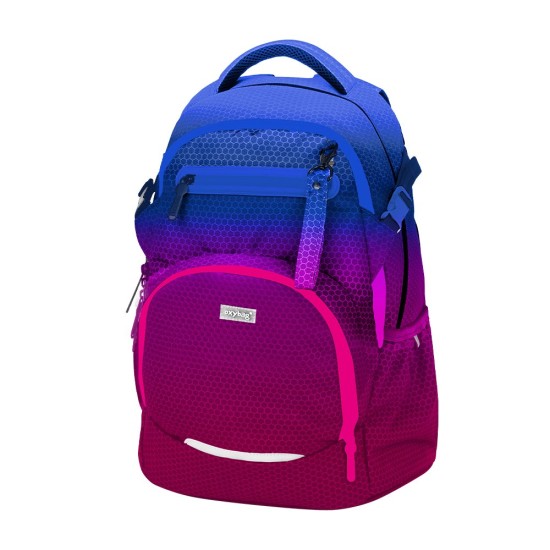 OXY OMBRE PURPLE-BLUE ergonomikus iskolatáska/hátizsák, bordó-kék