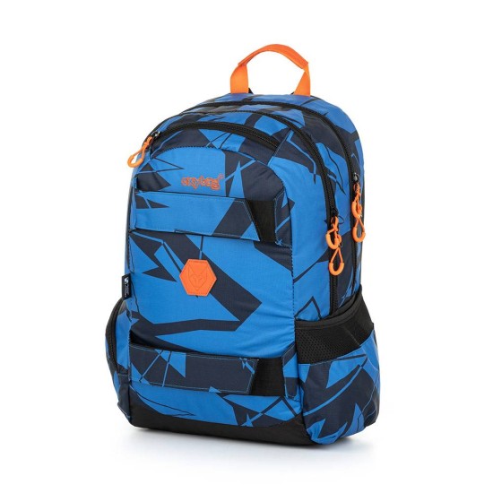 OXY SPORT Blue Shapes hátizsák, iskolatáska