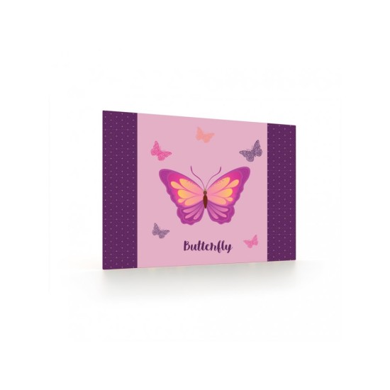 PREMIUM COOL BUTTERFLY íróasztal alátét lányoknak, rózsaszín pillangós