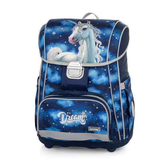 Premium Cool Unicorn 1 ergonomikus iskolatáska/hátizsák szett tolltartóval és tornazsákkal, Dreams – 3 részes szett