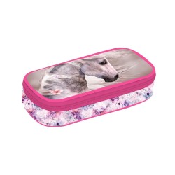 Premium Light Magic Horse tolltartó lányoknak, ovális, cipzáras