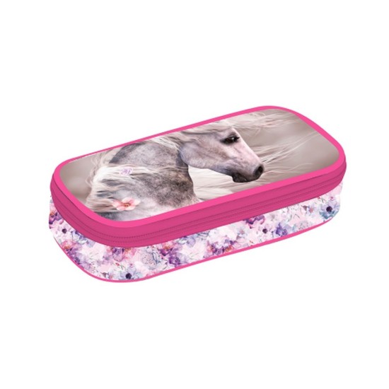 Premium Light Magic Horse tolltartó lányoknak, ovális, cipzáras