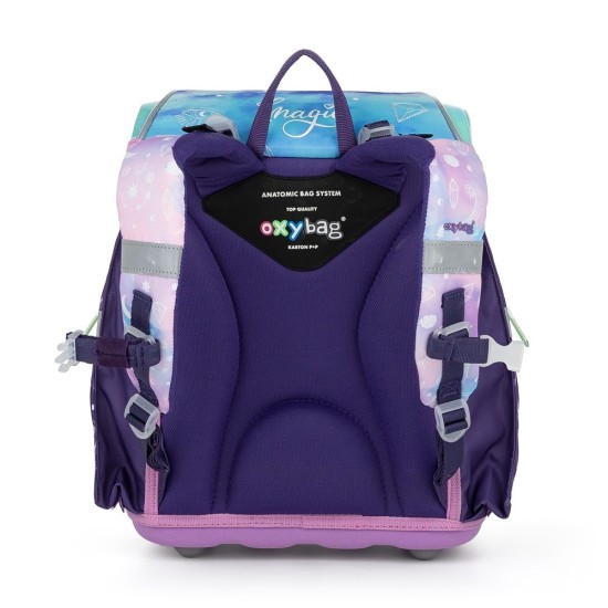 Premium Light Magic Unikornis ergonomikus iskolatáska/hátizsák, pasztell pink