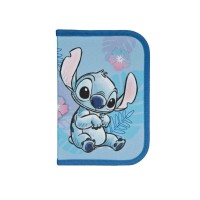 Egyrekeszes, felszerelt, kihajtható tolltartó, Stitch Scooli