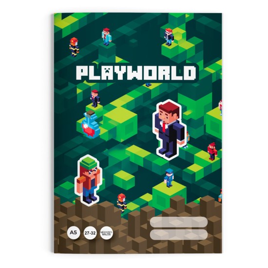 Füzet, négyzethálós, 27-32, A5, Playworld