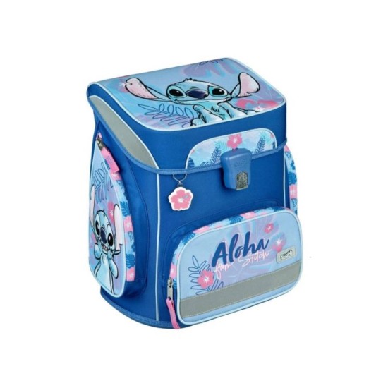 Prémium ergonomikus iskolai hátizsák szett lányoknak, 5 részes, Stitch Scooli