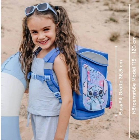 Prémium ergonomikus iskolai hátizsák szett lányoknak, 5 részes, Stitch Scooli