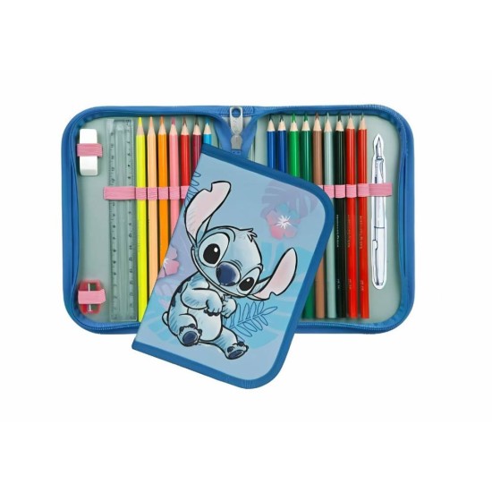 Prémium ergonomikus iskolai hátizsák szett lányoknak, 5 részes, Stitch Scooli