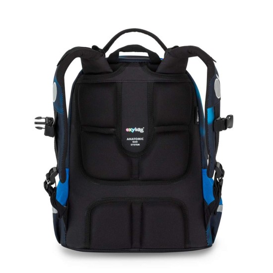 Gamer Oxy Jumper iskolatáska szett fiúknak, tornazsákkal és tolltartóval, sötétkék