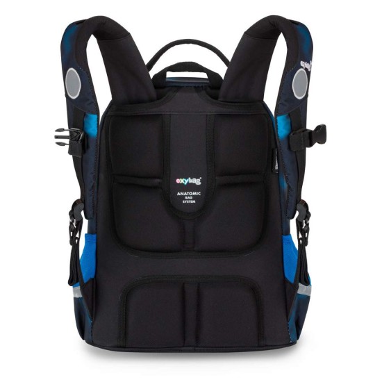 Gamer Oxy Jumper iskolatáska szett fiúknak, tornazsákkal és tolltartóval, sötétkék
