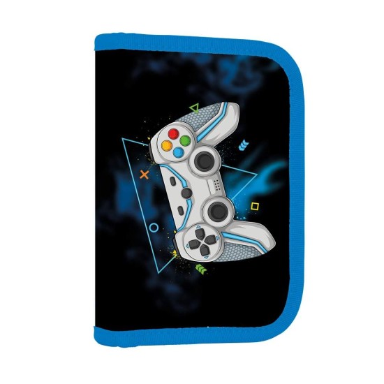 Gamer Oxy Jumper iskolatáska szett fiúknak, tornazsákkal és tolltartóval, sötétkék