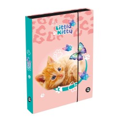 Little Kitty Jumbo füzetbox, füzettartó, gumis mappa, A/4, cicás