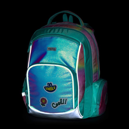 Magic Oxy Go iskolatáska lányoknak, szivárványos