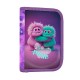Monsters Premium Light egyrekeszes kihajtható tolltartó lányoknak, felszerelés nélkül, lila