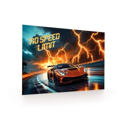 No Speed Limit íróasztal alátét fiúknak, versenyautós