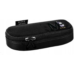 DISNEY MINNIE ovális egyrekeszes tolltartó lányoknak, fekete