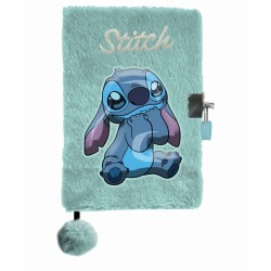 Disney Stitch szörmés, kulcsos titkos napló, türkiz