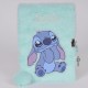 Disney Stitch szörmés, kulcsos titkos napló, türkiz