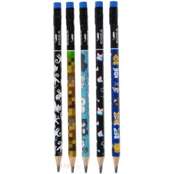 Háromszög alakú vastag ceruza Kidea mintával