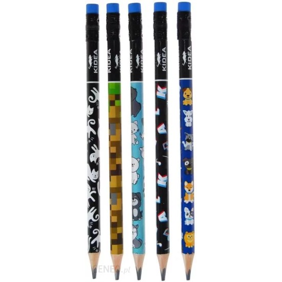 Háromszög alakú vastag ceruza Kidea mintával