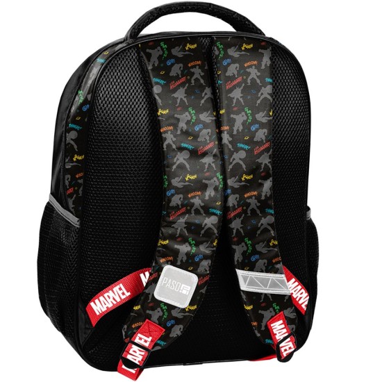 MARVEL AVENGERS kétrekeszes iskolatáska és hátizsák fiúknak, fekete