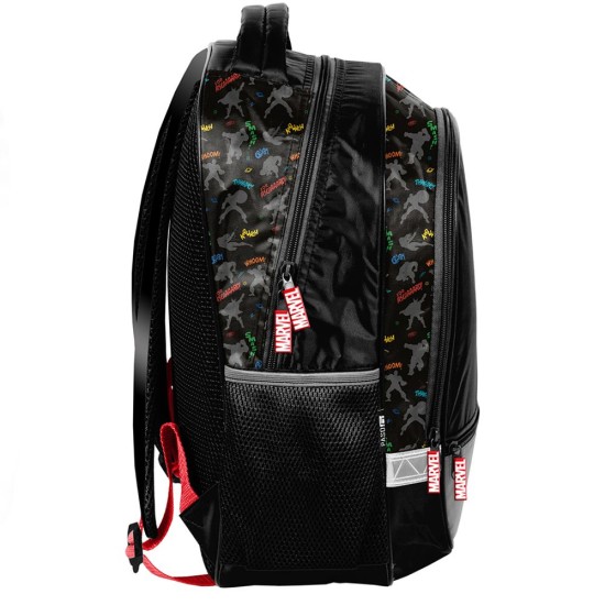 MARVEL AVENGERS kétrekeszes iskolatáska és hátizsák fiúknak, fekete