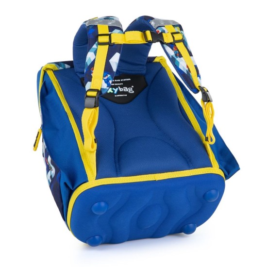 OXY BAG Playworld ergonómiai iskolatáska, kék színű, Premium Light
