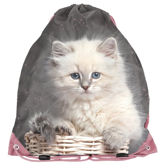 PASO CAT tornazsák lányoknak, fehér cicás