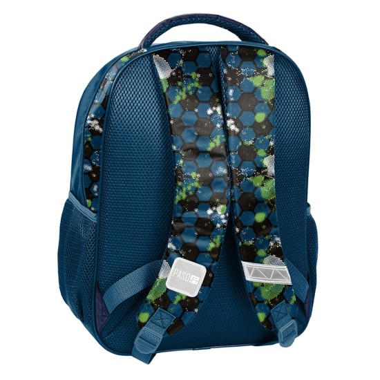 PASO FOOTBALL CLUB kétrekeszes ergonomikus iskolatáska és hátizsák, focis