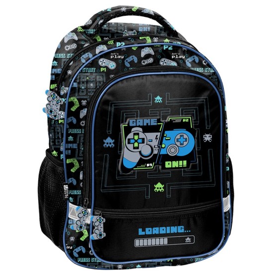 Paso Gamer kétrekeszes ergonomikus iskolatáska és hátizsák fiúknak