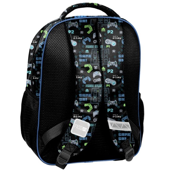 Paso Gamer kétrekeszes ergonomikus iskolatáska és hátizsák fiúknak