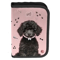 Paso kihajtható tolltartó egyrekeszes, felszerelés nélkül, kutyás, rózsaszín Paso kihajtható tolltartó egyrekeszes, felszerelés nélkül, kutyás, rózsaszín