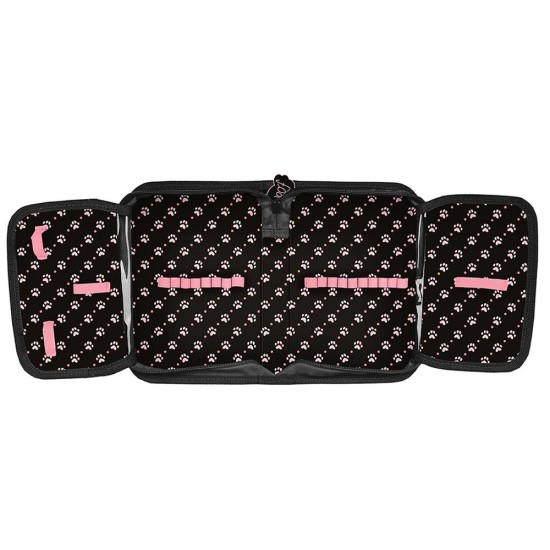 Paso kihajtható tolltartó egyrekeszes, felszerelés nélkül, kutyás, rózsaszín