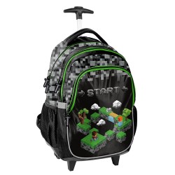 PASO MINECRAFT START guruló iskolatáska és hátizsák fiúknak PASO MINECRAFT START guruló iskolatáska és hátizsák fiúknak