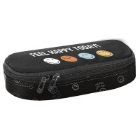 Paso Smiley egyrekeszes ovalis tolltartó, Feel happy together Paso Smiley egyrekeszes ovalis tolltartó, Feel happy together