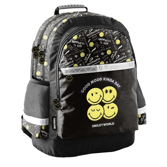 PASO SMILEY kétrekeszes ergonomikus iskolatáska és hátizsák, Smiley world