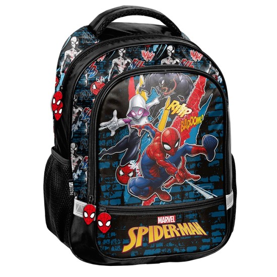 PASO SPIDERMAN kétrekeszes ergonomikus iskolatáska és hátizsák fiúknak, Pókember