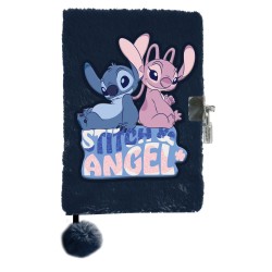 Paso Stitch Angel titkos napló lakattal zárható, fekete