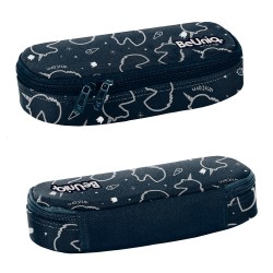 Paso Unicorn egyrekeszes tolltartó lányoknak, ovális, felszerelés nélkül, sötétkék